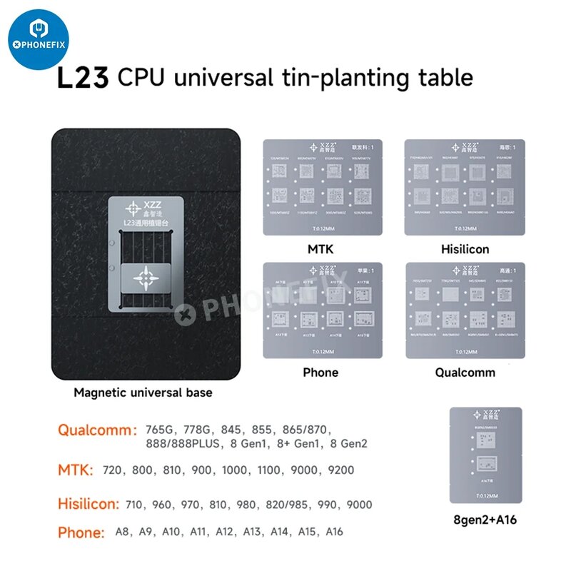 Qianli-placa base MJ Z20 Pro XINZHIZAO TR, placa base de capa media, plataforma de estaño para plantas, plantilla de Reballing BGA 3D para iPhone x-15 Promax