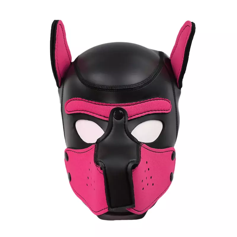 XL Code masker kepala penuh Pria Wanita, masker Cosplay anak anjing ukuran besar dengan telinga untuk bermain peran anjing