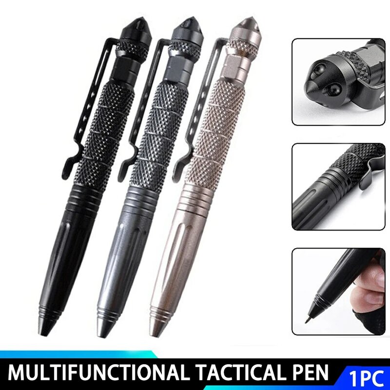Multifunctional Mini Pocket Ballpoint Pen Signature Tactical defensa personal Pen Outdoor Sports Camping Self-defense Supplies