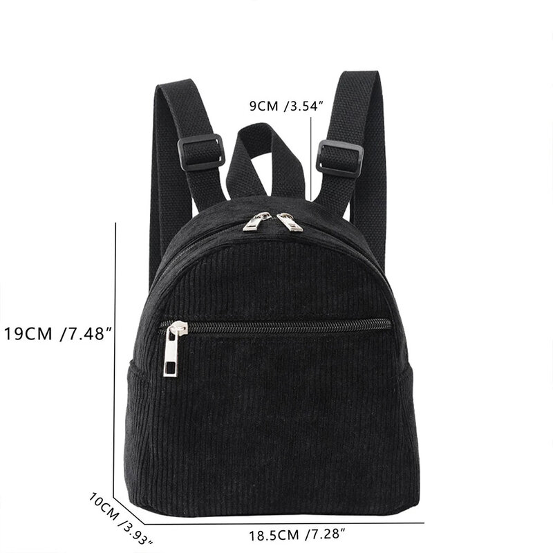 Новый вельветовый однотонный Модный женский рюкзак с индивидуальной вышивкой 2024, простой и универсальный рюкзак с вышивкой