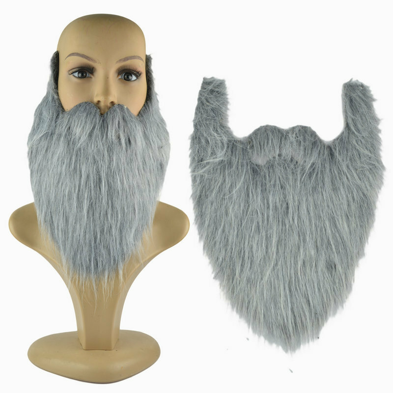 1 шт., маскарадный костюм «сделай сам», искусственная борода, длинные пушистые бороды, косплей-костюм, реквизит, Санта-Клаус, борода, брови, усы, рождественские праздничные принадлежности