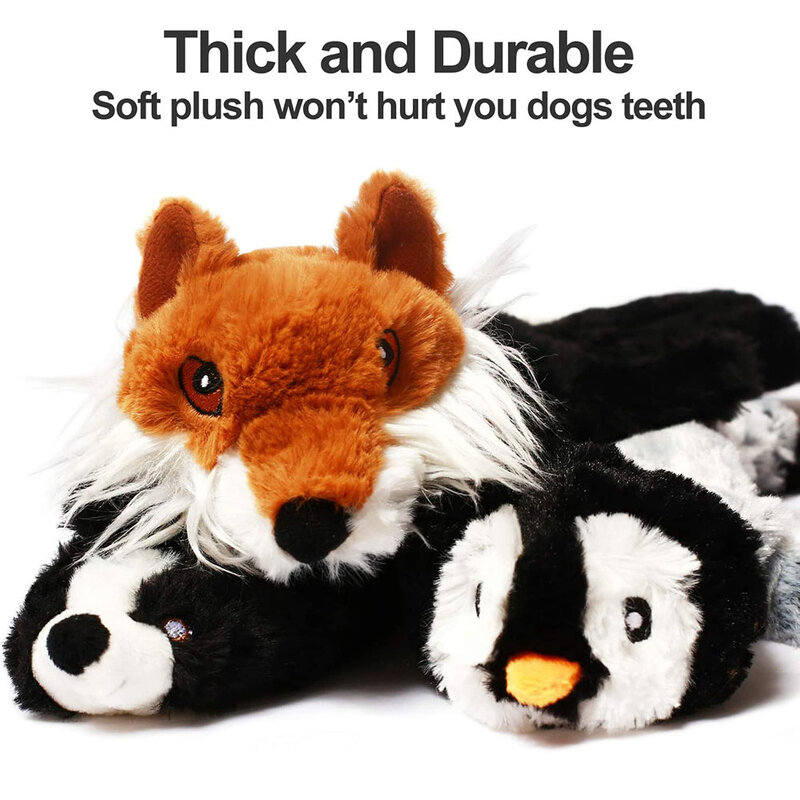 Engraçado Simulado Animal Nenhum Recheio Brinquedo Do Cão com Squeaky Squeaky Pelúcia, Recheio Durável, Crinkle Pet, Squeak Toy