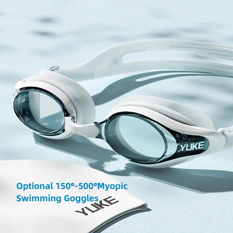 Gafas de natación ajustables para hombres y mujeres, gafas de piscina profesionales impermeables, antiniebla, protección UV, miopía