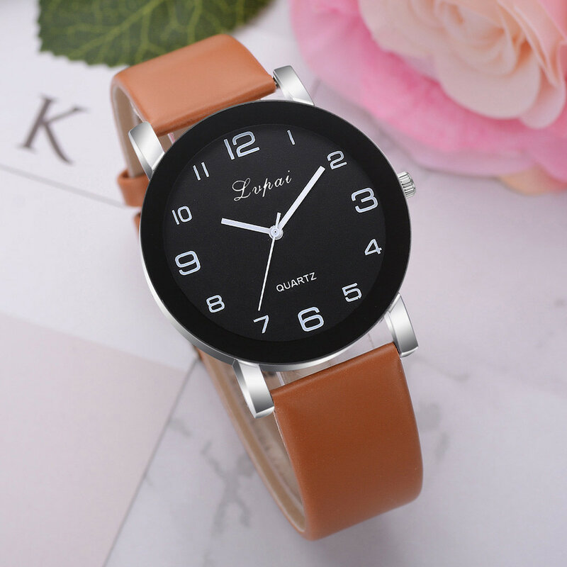 Zegarki damskie Cuir damskie na co dzień zegarek kwarcowy ze skórzanym paskiem analogowy zegarek na rękę dla kobiet Montre Femme damski zegarek na rękę