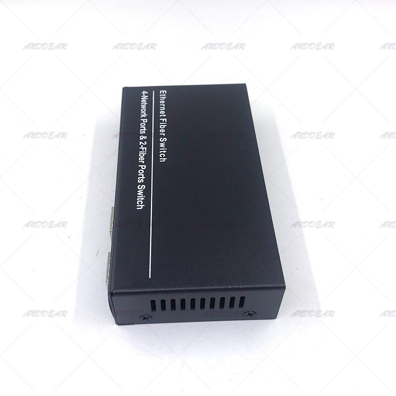 Commutateur Ethernet Gigabit 10/100/1000M, convertisseur de média Fiber optique, 4RJ45 et 2 ports SFP