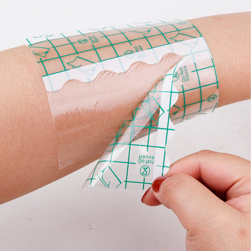 100Pcs Tattoo Film Skin Protective Aftercare Waterproof Medical PU Film Adhesive Plaster Wound Dressing Fixation Tape Sticker