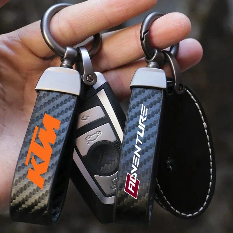 Motorcycle Key Chain Holder Keyrings Lanyard Leather Keyring Accessries for KTM Adventure 790 1050 1090 Motorcycle Accessories