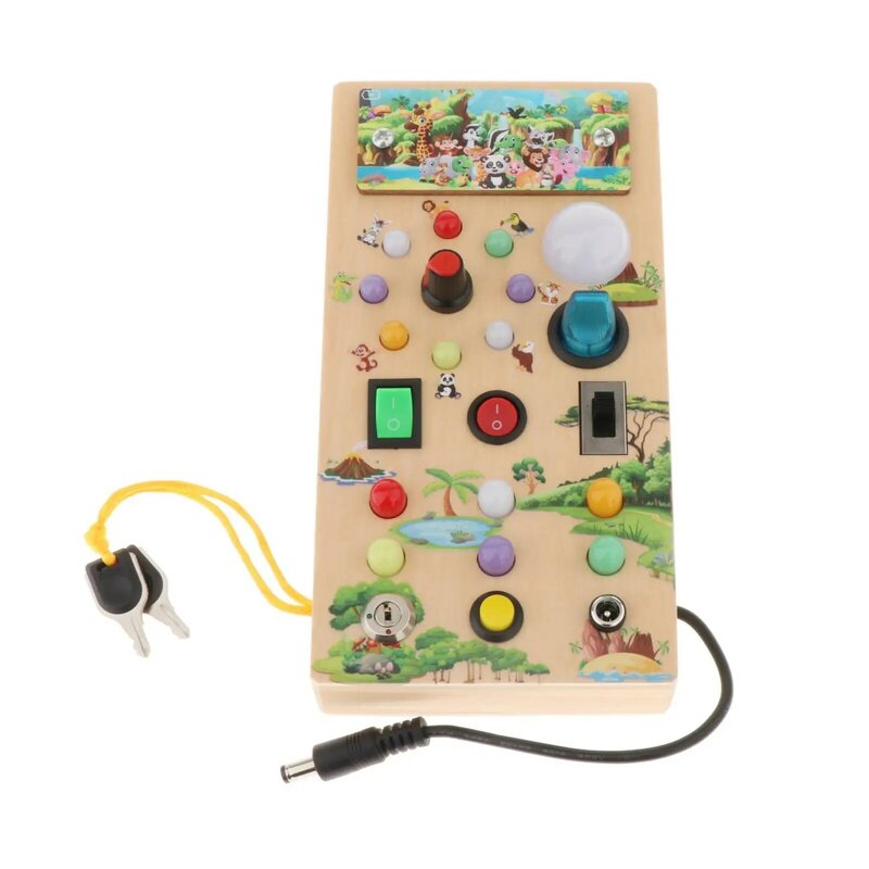 Interruttori Busy Board giocattoli sensoriali educativi precoci per i regali di viaggio dei bambini