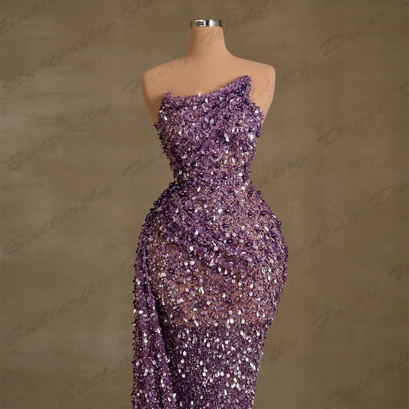 Женское вечернее платье-русалка, сексуальное блестящее платье без рукавов, официальное пляжное платье знаменитости, 2024
