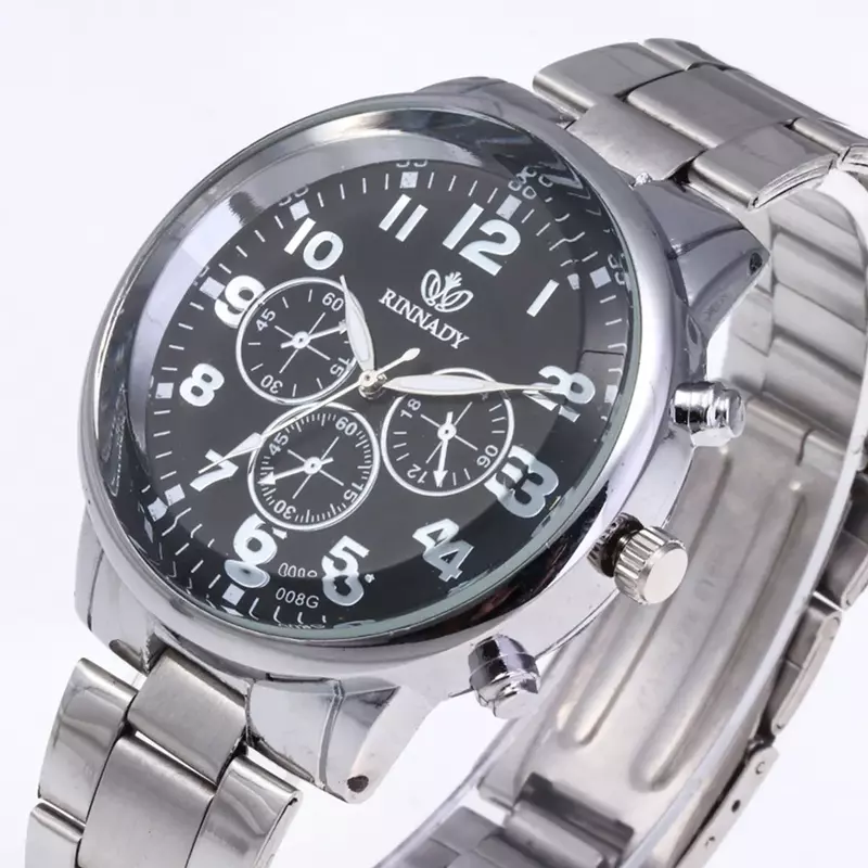 2pcs Classic Simple Quartz Watches Stainless Steel Watch Couple Watch