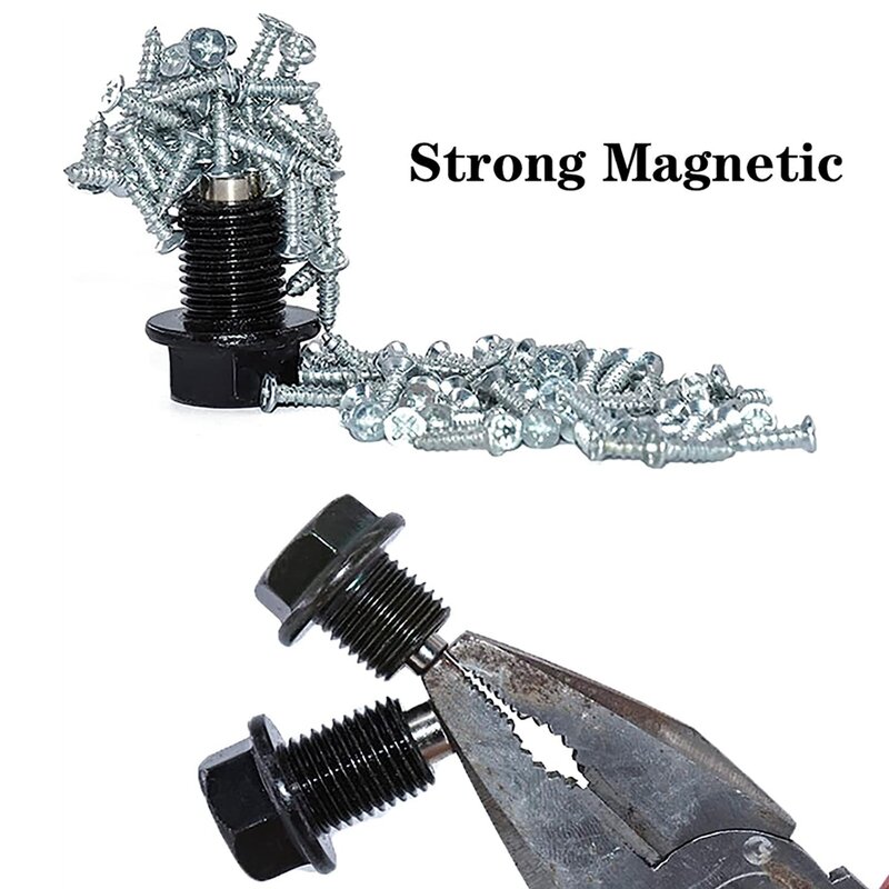M12x1.5 M12x1.25 M14x1.5 M24x1.5 Magnetic Oil Drain Plug Oil Drain Sump Nut Aluminum Gearbox Oil Drain Bolt Car Accessories