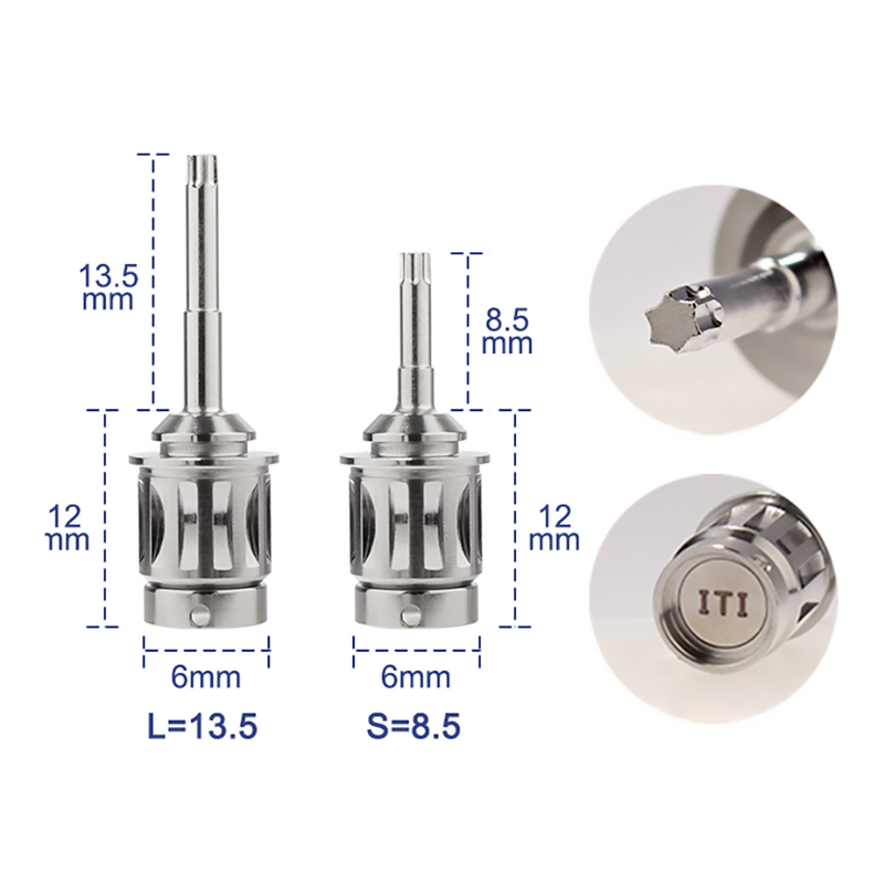 AI-TW Implant Torque Wrench ANT/1.0 Hex/1.2 Hex/1.27 Hex/1.4 Hex/NOB R155/ITI R165 Dental Spare Parts 1 pcs Long + 1 pcs Short