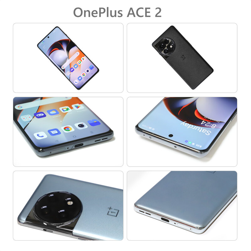 Chegada nova oneplus ace 2 5g smartphone snapdragon 8 gen 1 6.74 amamamoled display 100w supervooc carga android 11r celular