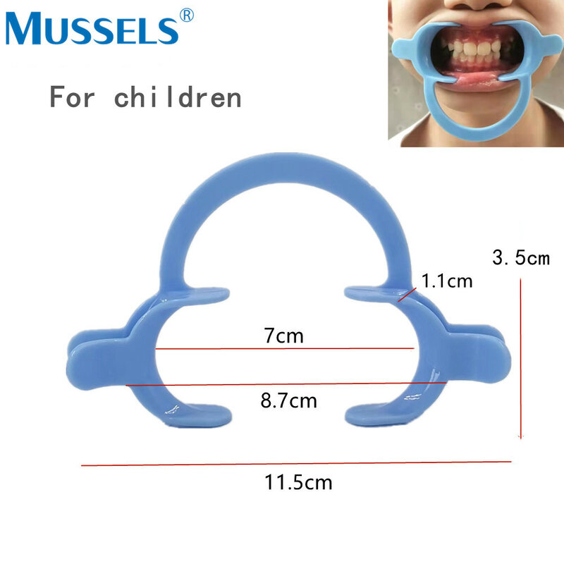 Pembuka mulut bentuk C dengan pegangan gigi Intraoral pipi retraktor peluas bibir untuk anak-anak dewasa alat perawatan mulut dokter gigi ortodontik