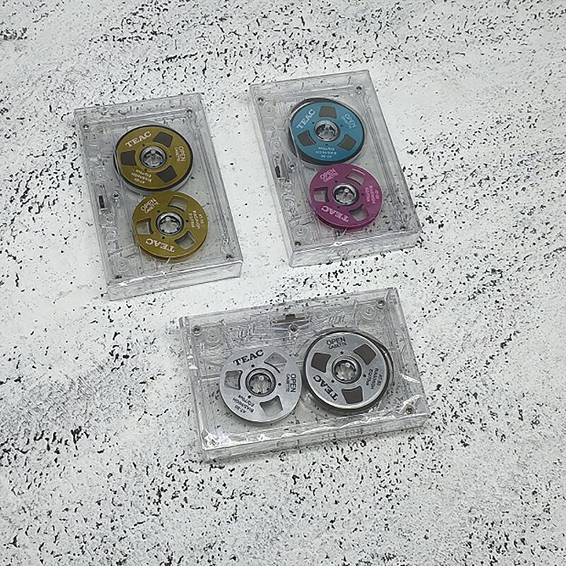 1Pc Small Size Double-sided Color Housing Empty Tape Metal Mini Market Can Record 50 Minutes Empty Tape Blank Cassette Tape