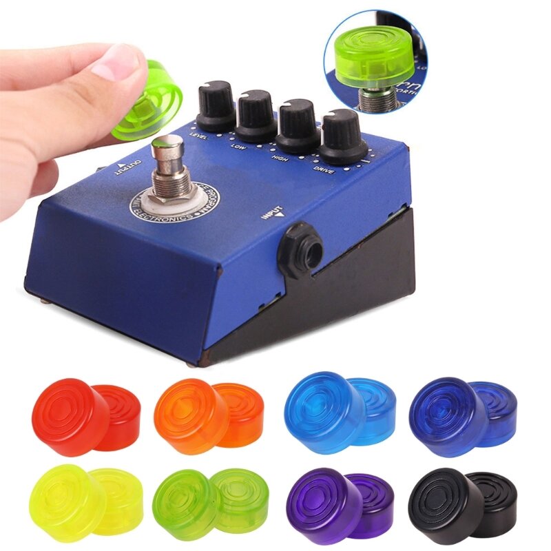 Buttons Pedal Footswitch Toppers Foot Nail Cap Protection Cap for Guitar Effect
