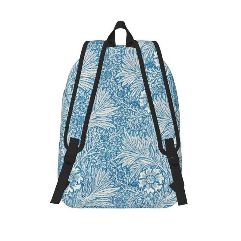 Marigold William Morris Backpack  Boy Girl Kids Student School Bookbag Floral Canvas Daypack Preschool Kindergarten Bag Travel