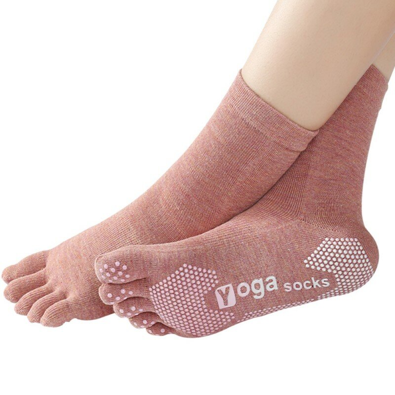 Calcetines de Yoga antideslizantes para Mujer, medias profesionales de cinco dedos para principiantes, deportivos, Fitness, entrenamiento, baile, deportivos, gimnasio