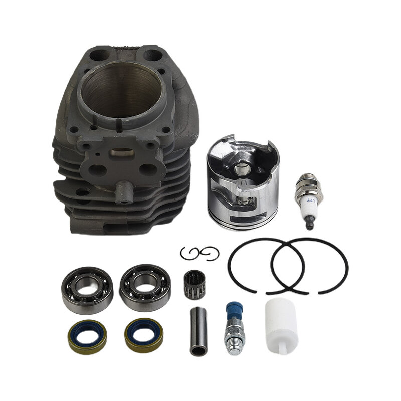 Kit de pistón de cilindro de sierra de corte para K760 760 Partner, válvula de descompresión, aguja de sellado de aceite y rodamiento de manivela