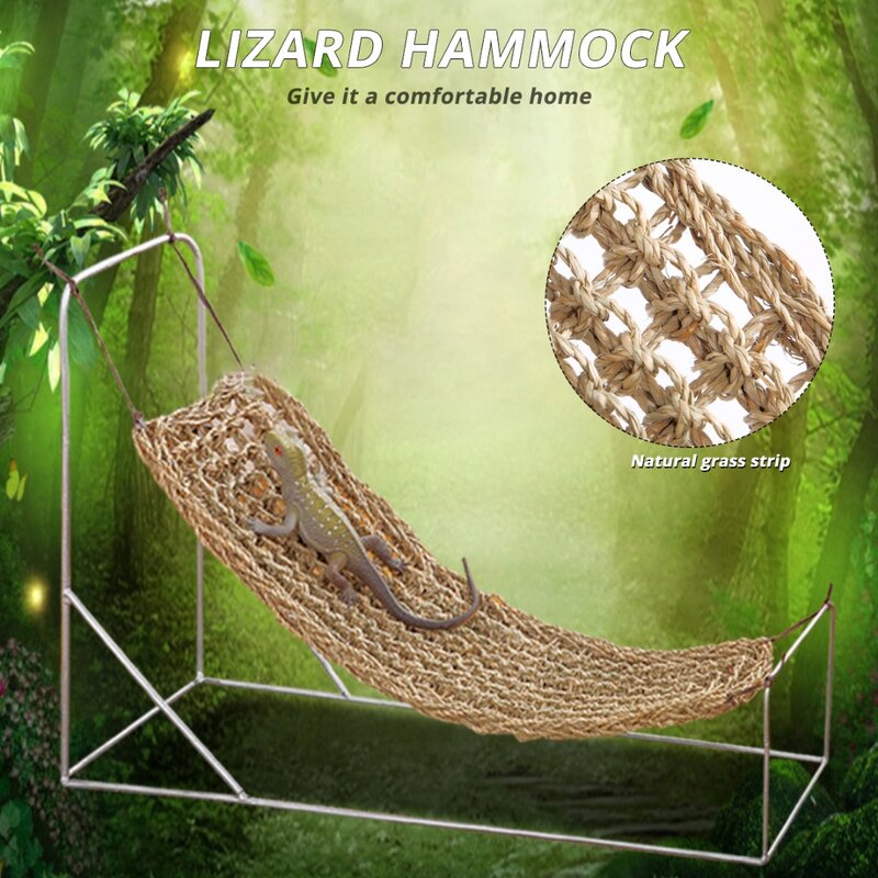 1pc 40x17cm Reptile Hammock Durable Handmade Hammocks Portable Hanging Gecko Reptiles Bed Mats Accessories