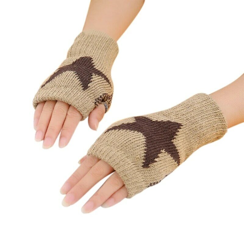 Damskie rękawiczki damskie z ekranem zimowe ogrzewacz dłoni pół mitenki T8NB
