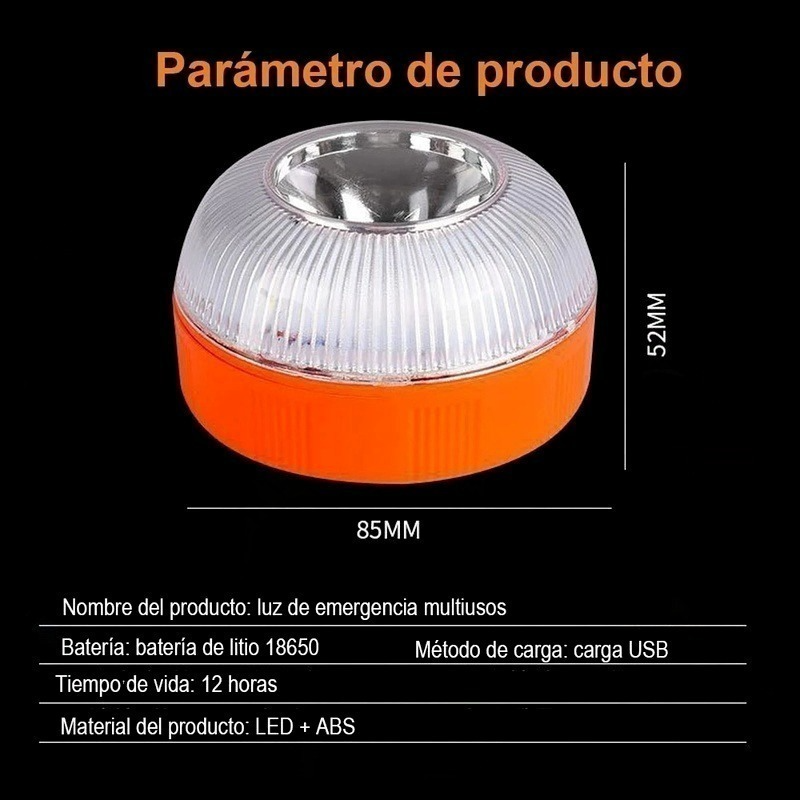 Akumulatorowa lampa Led światło awaryjne V16 latarka magnetyczna światło stroboskopowe indukcyjna lampa wypadkowa
