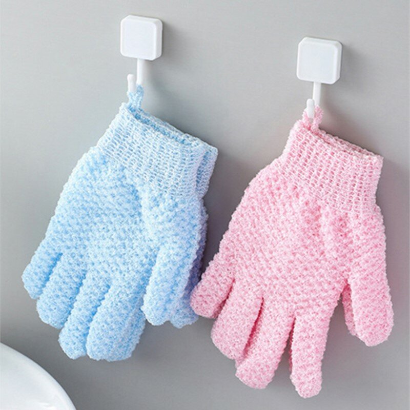 1 para wysokiej jakości rękawiczek do szorowania na pięć palców ręcznik złuszczający błoto ocierający się rękawice do kąpieli prysznicowej