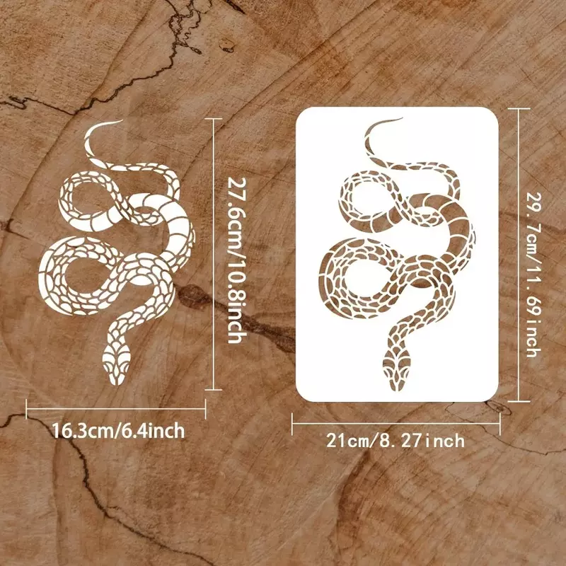 Schlangen malerei Schablone 8,3x11,7 Zoll wieder verwendbare Anakonda Zeichnung schablone DIY Handwerk Schlangen muster Zeichnung Schablone Tier Thema