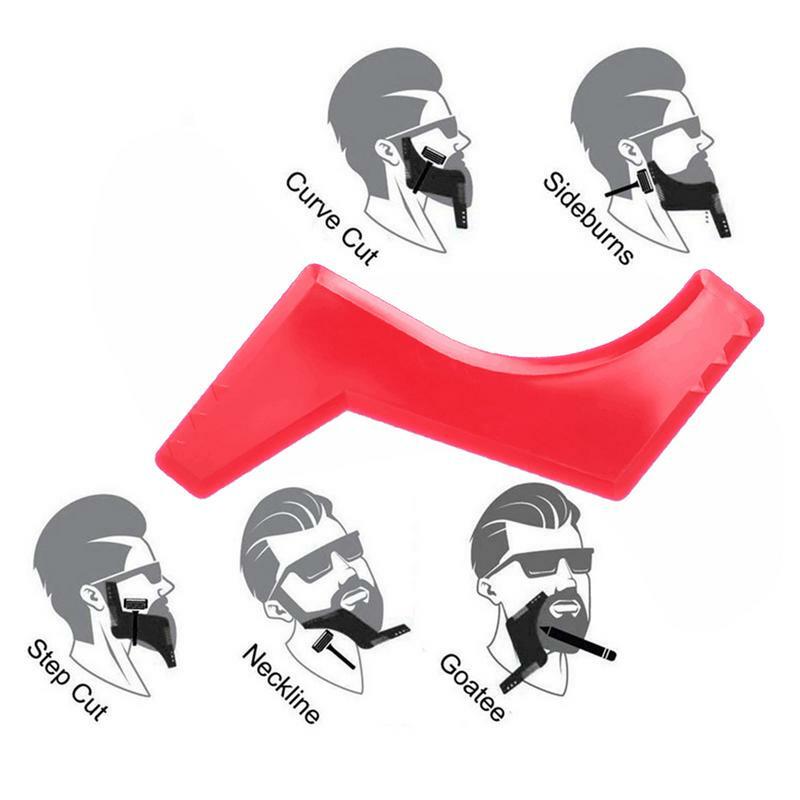 Plantilla de recorte de guía de barba, herramienta de recorte de barba de 8 piezas, guía de plantilla, fácil de usar, moldeador de barba para salón, barbilla