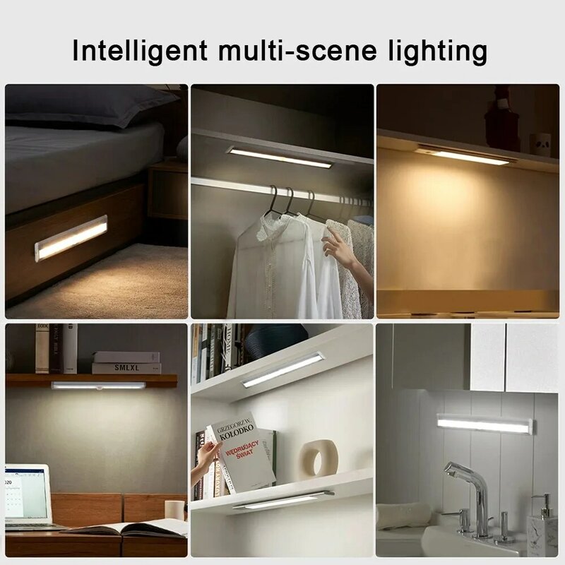 Bewegungs sensor Licht drahtlos LED Nachtlicht Schlafzimmer Nacht lampe Raum dekor Küchen schrank Gang Licht Detektor Schrank Treppe