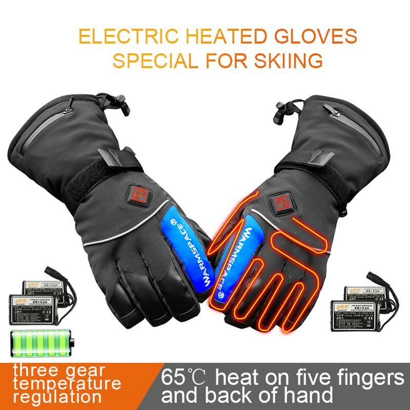 Перчатки с зарядкой от USB, теплые перчатки с сенсорным экраном и зарядкой от USB, зимние теплые водонепроницаемые ветрозащитные перчатки для рук