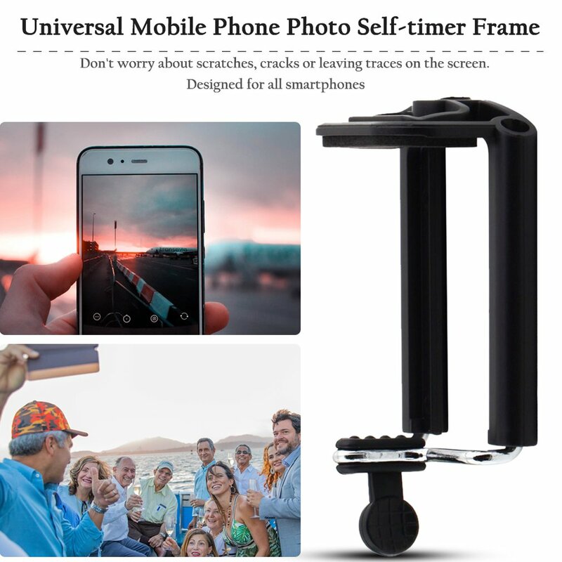 Braket ponsel Universal, dudukan klip Tripod portabel untuk ponsel pintar Universal standar fleksibel