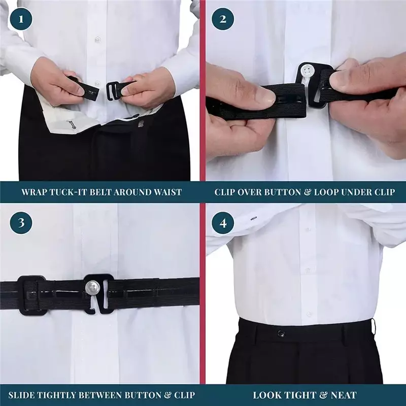 Soporte de camisa ajustable para hombre y mujer, camisa negra con cinturón diseñado para sostener, 2024