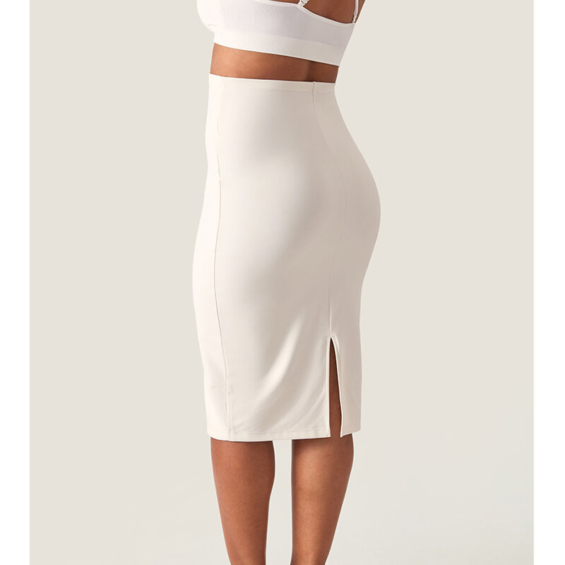Momanda Women' s Natrelax™  Maternity Skirt High Waist Maternity Midi Skirt with Slit Stretchy Pregnancy Casual Pencil Skirt