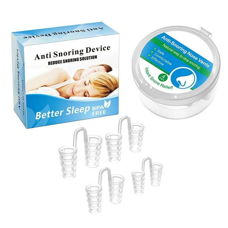 Solución antirronquidos para la nariz, dilatadores nasales, ayuda para dormir mejor, 4/8 unidades