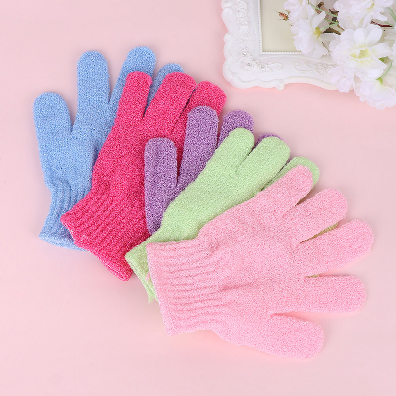 10Pcs Bathing Back Scrubber Body Cleaning Glove Bathroom Supply Mixed Color