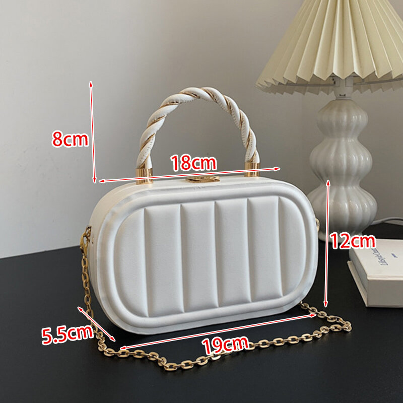 Bolso de hombro con caja de cadena para mujer, bolso de moda versátil, cuadrado pequeño bolso cruzado, moda Simple para exteriores