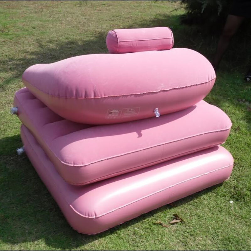 Sofá cama inflable 3 en 1, colchón de aire para acampar al aire libre, cama plegable portátil, muebles