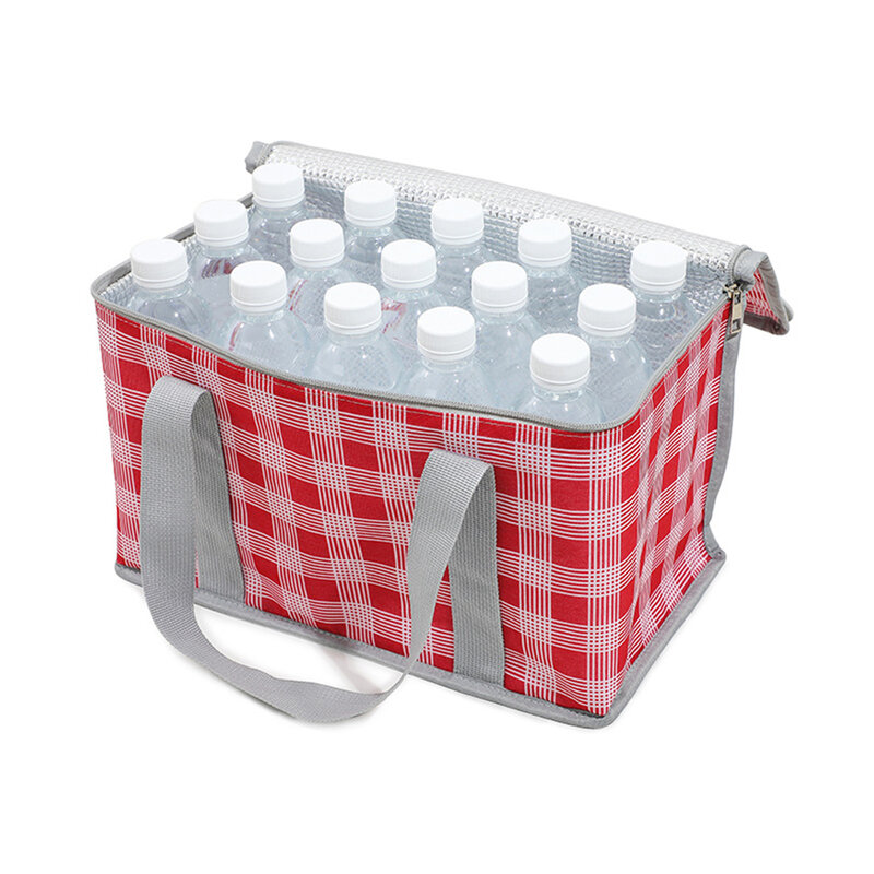ピクニック用大型断熱バッグ,防水弁当箱,折りたたみ式ハンドバッグ,厚手のアルミニウムフィルム,食品,ビール,キャンプ,屋外に適しています