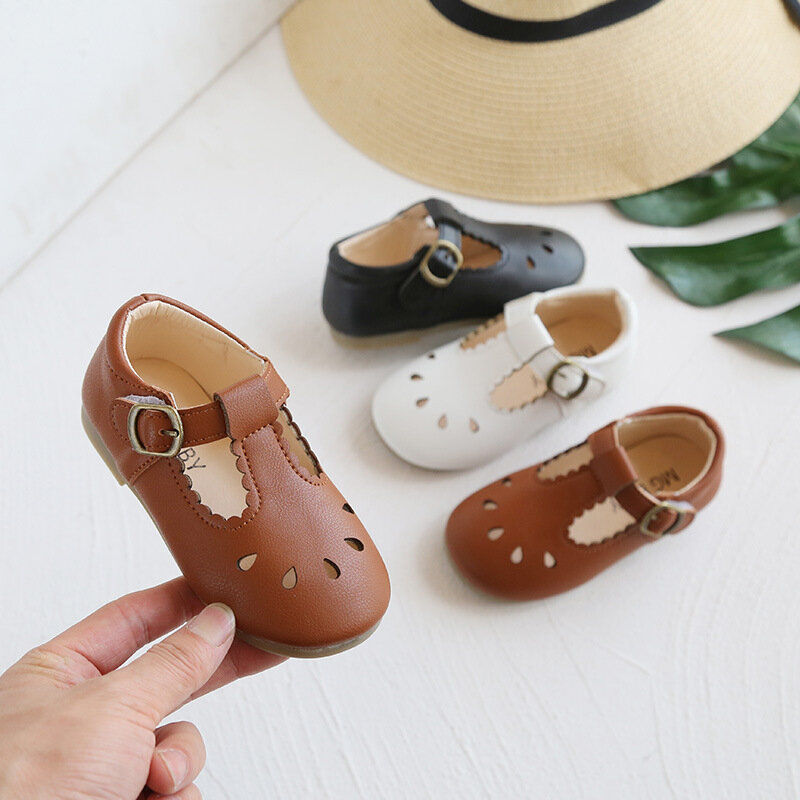 Baby Girl Shoes Leather School Shoes Sandals Toddler Sneaker Mary Jane Kids Dress Shoes Baby Princess Flats Girls Shoes