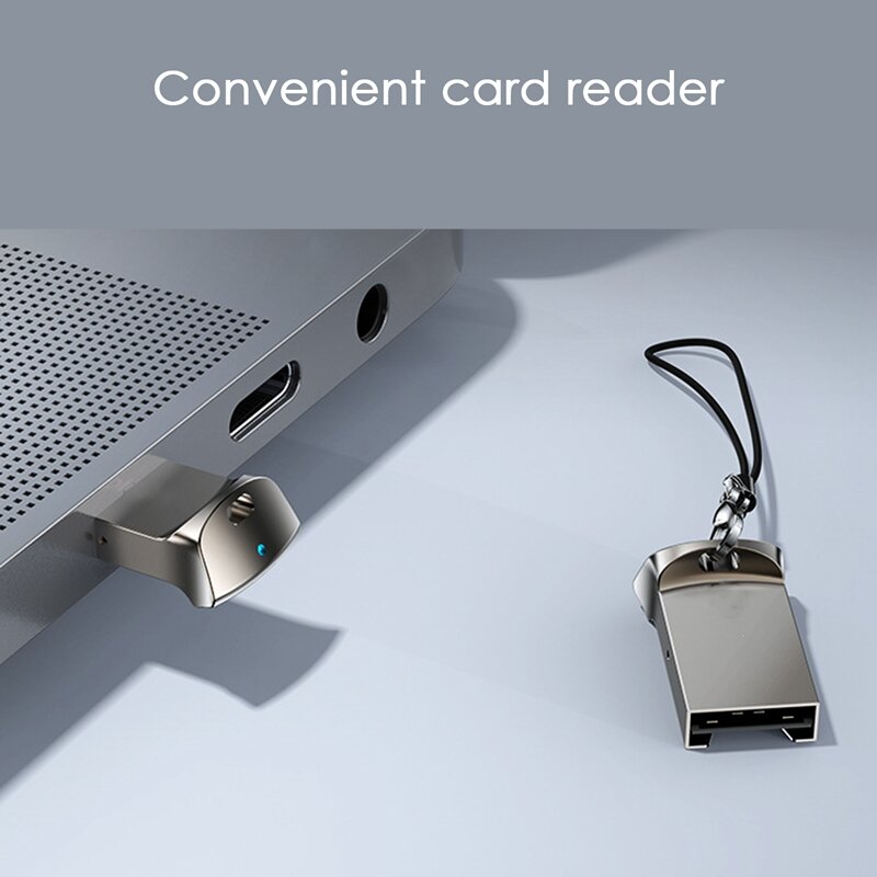 Adaptador de lector de tarjetas de ordenador USB, 1 piezas, con indicador LED, para Audio de coche