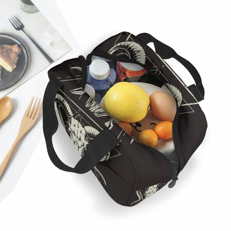 Lunch Bag Monochrome Vintage Thermal Insulated Lunch Box Tote Cooler Bag Bento Pouch Lunch Container Food Storage Bag