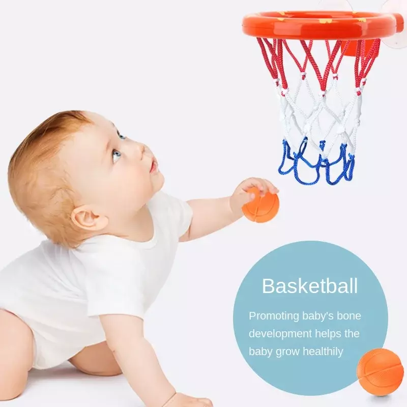 Juguete de baño para bebé, estante de baloncesto acuático, aro de baloncesto con 3 bolas, juego al aire libre