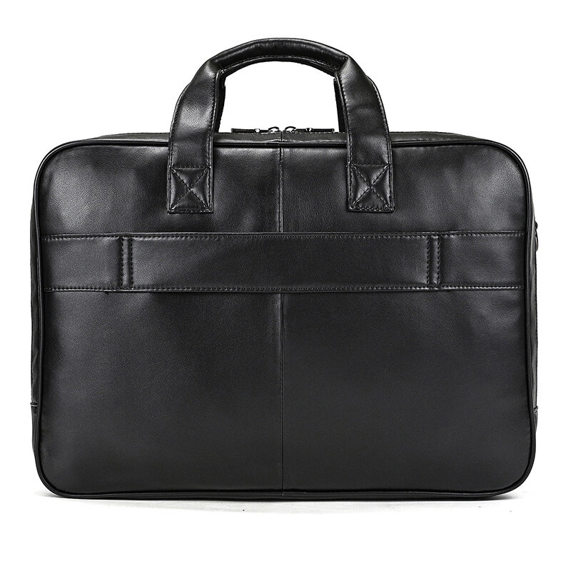 Luuventilador bolsa de mão de couro genuíno, bolsa para laptop de 17 "vintage para homens