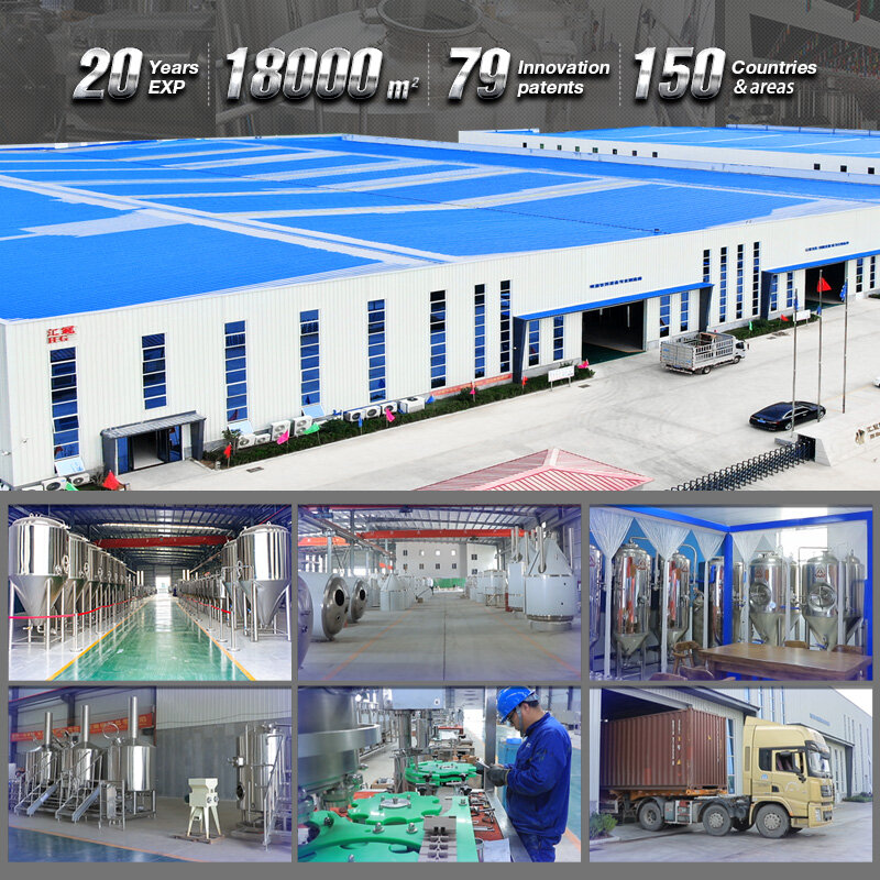 โรงงานผลิตเบียร์อุตสาหกรรมแบบครบวงจรเครื่องผลิตเบียร์2000L 5000l 3000L