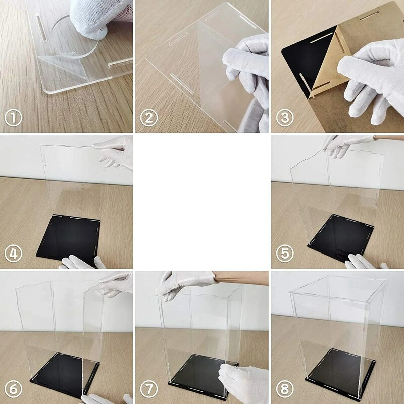 Transparant Acryl Display Box Model Vitrine Kast Stofdichte Pop Figuur Transparant Blind Box Bescherming Opbergrek