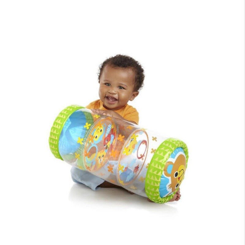Inflável Baby Crawling Roller Toy, chocalho e bola, PVC, desenvolvimento precoce, infantil Crawling Toys para 6 meses de idade, 1, 2, 3 anos