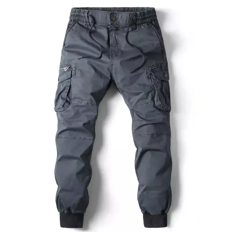 Pantaloni Cargo da uomo pantaloni Casual da Jogging pantaloni militari tattici a tutta lunghezza in cotone