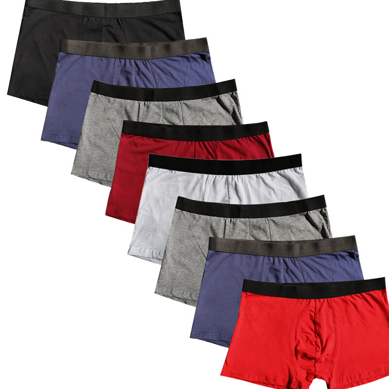 2 Pcs/Lot Men's Plus Size Cotton Panties Boxer Intimate Underware Homme Boxers Thermal Shorts for Boy Sexy Lingerie Underpant