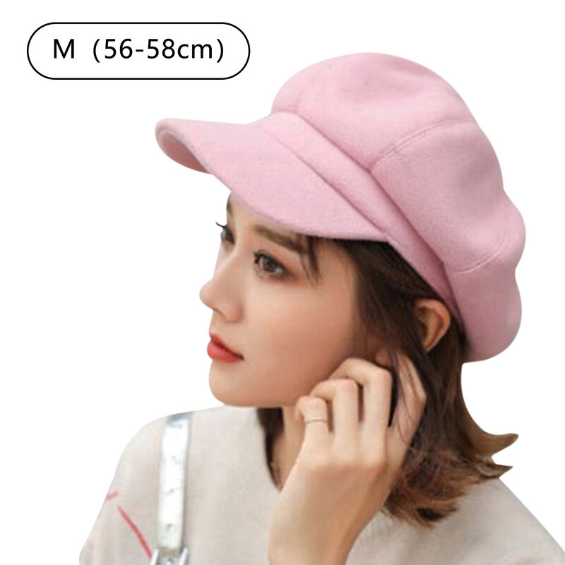 Vintage Solid Color Painter Hat Warm Windproof All-matching Headwear for Shopping Camping Walking